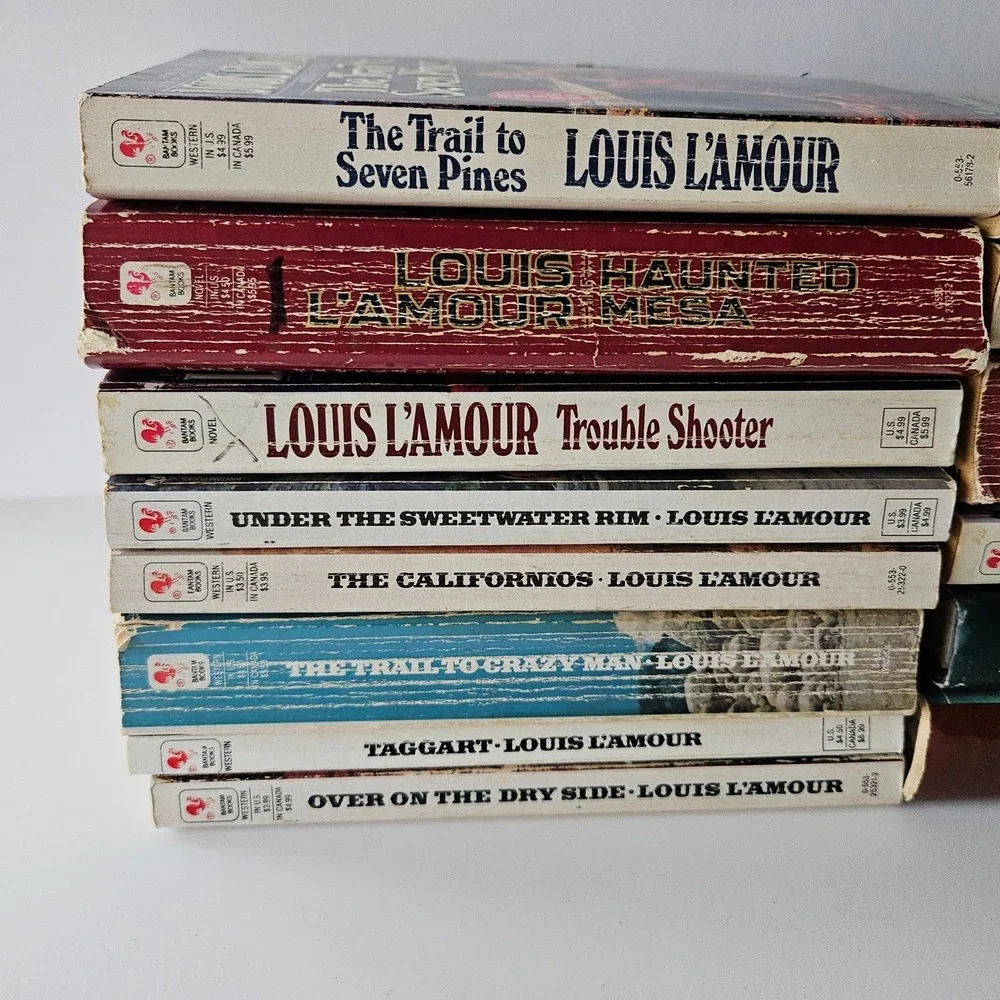 Vtg‎ LOUIS L'AMOUR Western Novels - LOT OF 14 - PB & HC Bantam Books